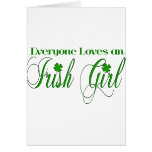 Irish Girl Hälsningskort