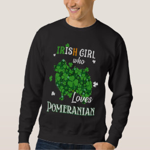 Irish Girl Kärlek Pommern Shiwawa Bulldog Pu Lång Ärmad Tröja