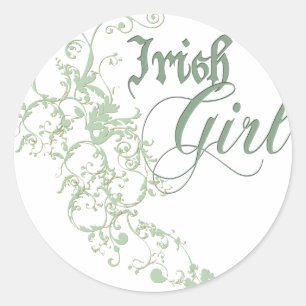 Irish Girl Runt Klistermärke