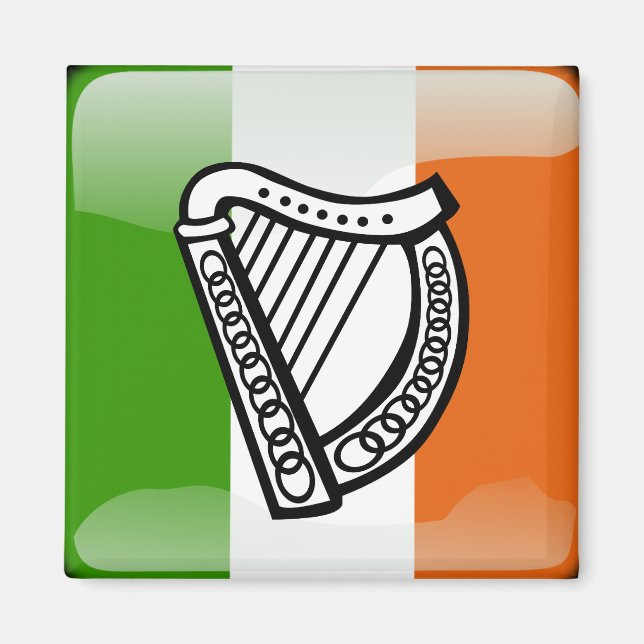 Irish glossy flagga magnet (Framsidan)