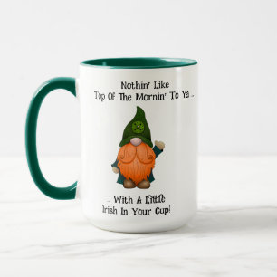 Irish Gnome St. Pataricks dag Mugg