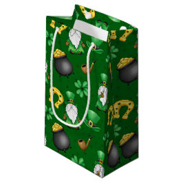 IRISH GNOMES SHAMROCKS HORSESHOES GULD POTS