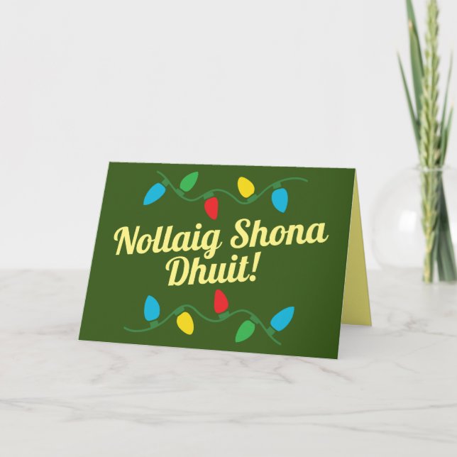 Irish God jul Card Helgkort (Framsida)