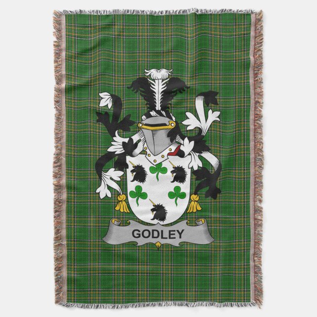 Irish Godley Jackar om Arm Family Crest Ireland Filt (Framsidan Vertikal)