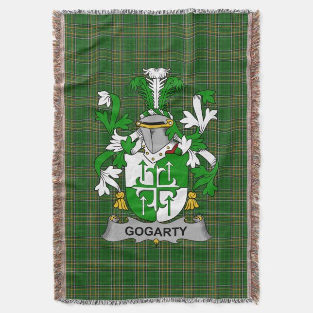 Irish Gogarty Jackar om Arm Family Crest Ireland Filt (Framsidan Vertikal)