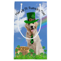 Irish Golden Retriever with Pot of Guld