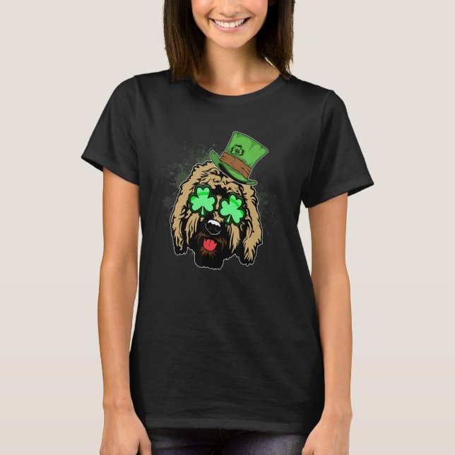 Irish Goldendoodle Doodle Dog   St Patricks Day Pe T Shirt (Framsida)