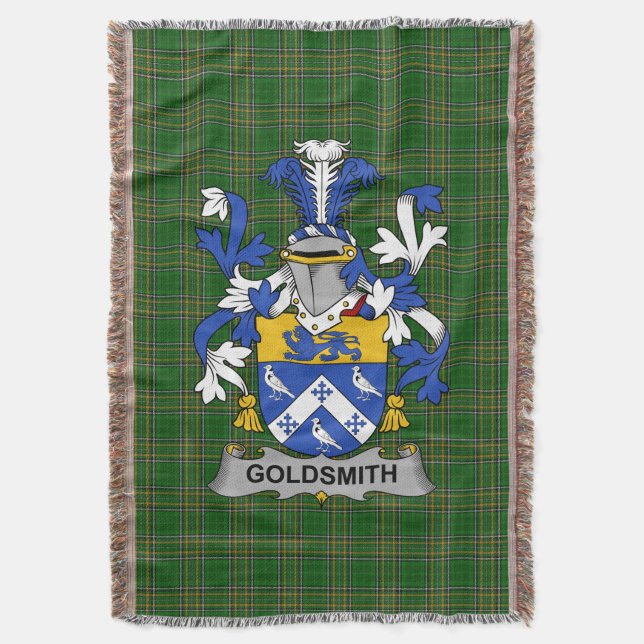 Irish Goldsmith Jackar av Arm Family Crest Ireland Filt (Framsidan Vertikal)