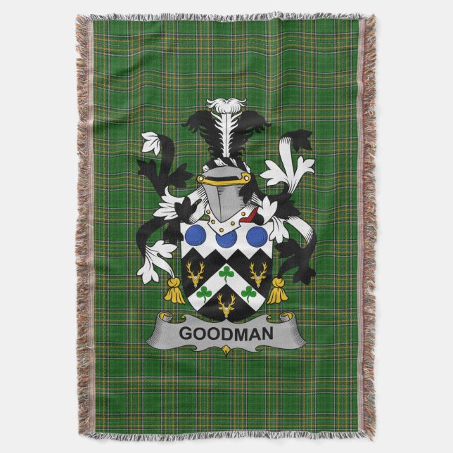 Irish Goodman Jackar om Arm Family Crest Ireland Filt (Framsidan Vertikal)