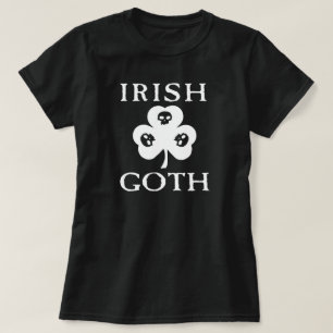 Irish Goth Shamrock-Döskallar T-shirt