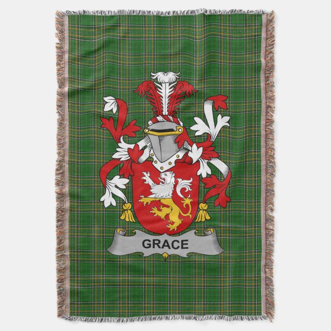 Irish Grace Jackar om Arm Family Crest Ireland Filt (Framsidan Vertikal)