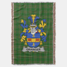 Irish Grainger Jackar om Arm Family Crest Ireland Filt