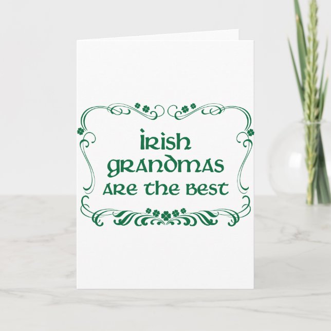Irish Grandma T-shirt Helgkort (Framsida)