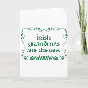 Irish Grandma T-shirt Helgkort