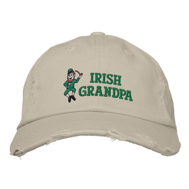 Irish Grandpa Embroized Hat Broderad Keps (Framsida)