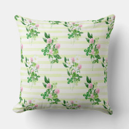 IRISH GREEN SHAMROCKS AND TINY PINK FLOWERS KUDDE