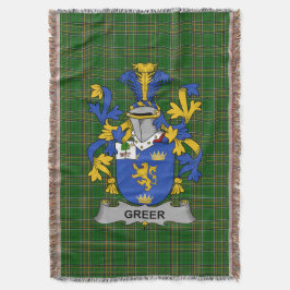 Irish Greer Jackar om Arm Family Crest Ireland Filt