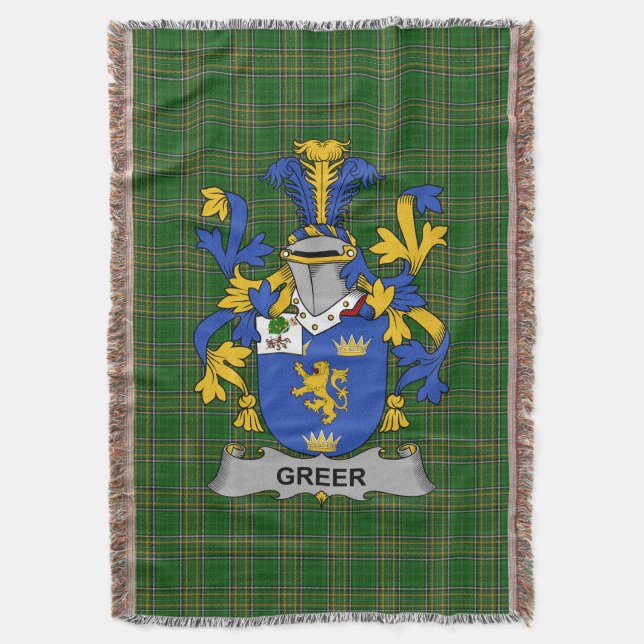 Irish Greer Jackar om Arm Family Crest Ireland Filt (Framsidan Vertikal)