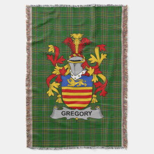 Irish Gregory Jackar om Arm Family Crest Ireland Filt