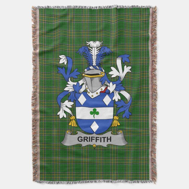 Irish Griffith Jackar om Arm Family Crest Ireland Filt (Framsidan Vertikal)