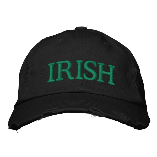Irish grönt Black anpassningsbar coola St. Patrick Broderad Keps (Framsida)