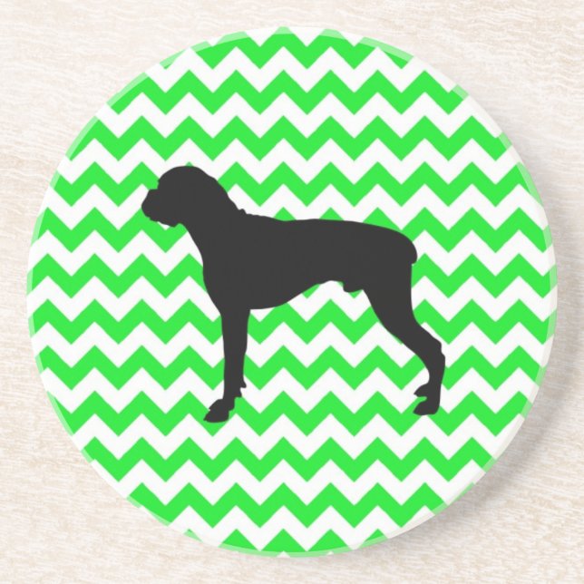 Irish Grönt Chevron med Boxer Silhouette Underlägg (Framsidan)