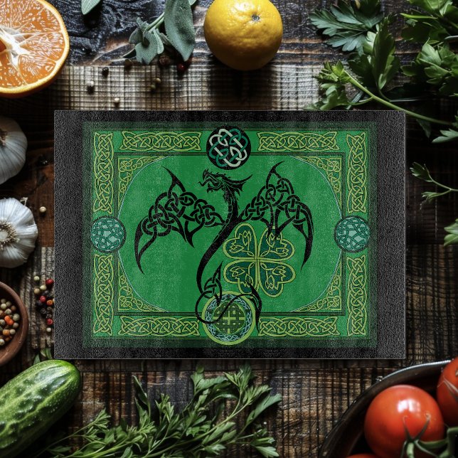 Irish Grönt Dragon Celtic (Skapare uppladdad)