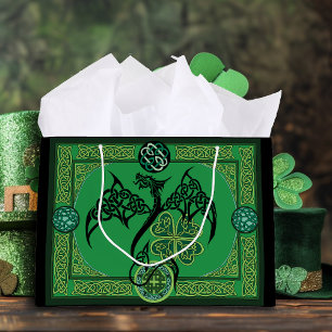 Irish Grönt Dragon Celtic