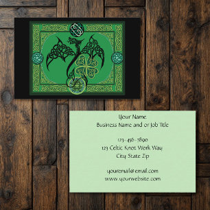 Irish Grönt Dragon Celtic Visitkort