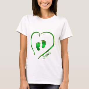 Irish Grönt Heart and Baby Feet Tee