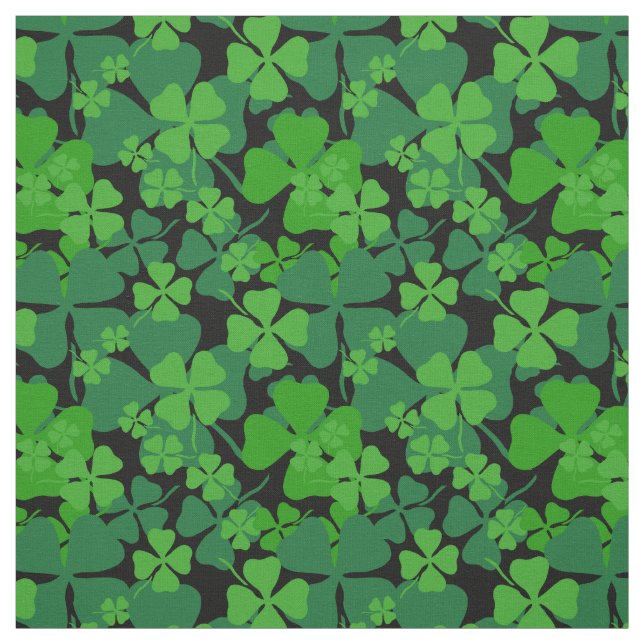 Irish, grönt klöver, schamprock-tygtryck tyg (Provkarta)