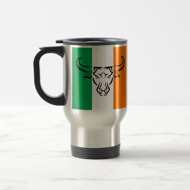 IRISH Grönt Orange med Coola BULL/TAURUS Zodiac  Resemugg (Vänster)