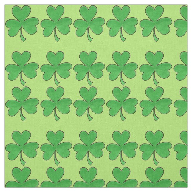 Irish Grönt Shamrock Klöver St. Patrick's Day Tyg (Provkarta)