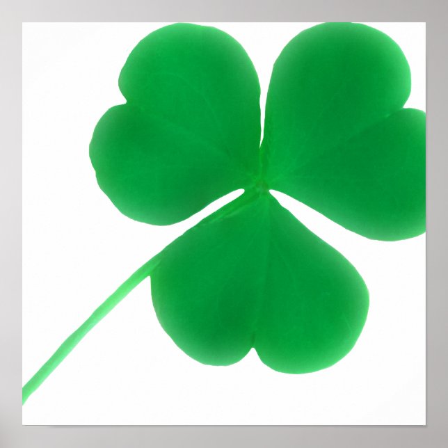 Irish Grönt Shamrock Simple | Patrick-dagen Poster (Framsidan)