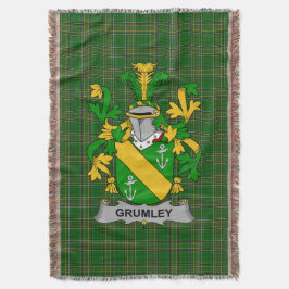 Irish Grumley Jackar om Arm Family Crest Ireland Filt