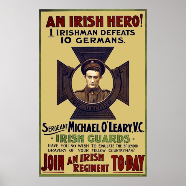 Irish Guard Hero WW I Poster (Framsidan)