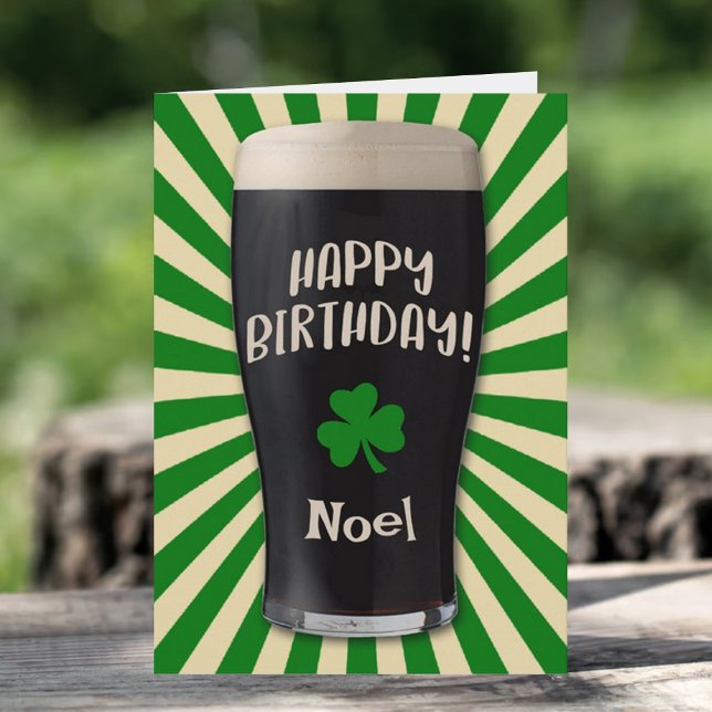 Irish Guinness Pint Grattis på födelsedagen Kort (Skapare uppladdad)