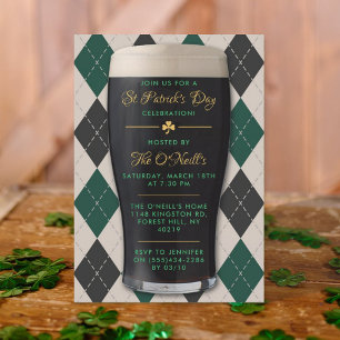 Irish Guinness Pint St. Patrick's Day Party Inbjudningar