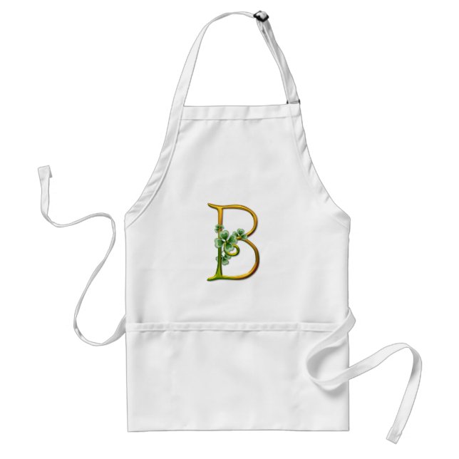 Irish Guld Monogram B Förkläde (Framsidan)