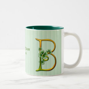 Irish Guld Monogram B Två-Tonad Mugg