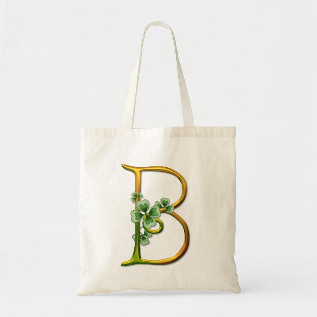 Irish Guld Monogram B Tygkasse (Framsidan)
