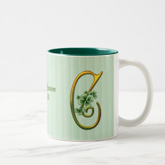Irish Guld Monogram C Två-Tonad Mugg (Höger)