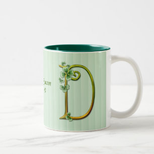 Irish Guld Monogram D - Anpassa Två-Tonad Mugg