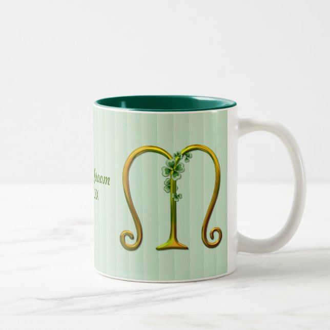 Irish Guld Monogram M Två-Tonad Mugg (Höger)