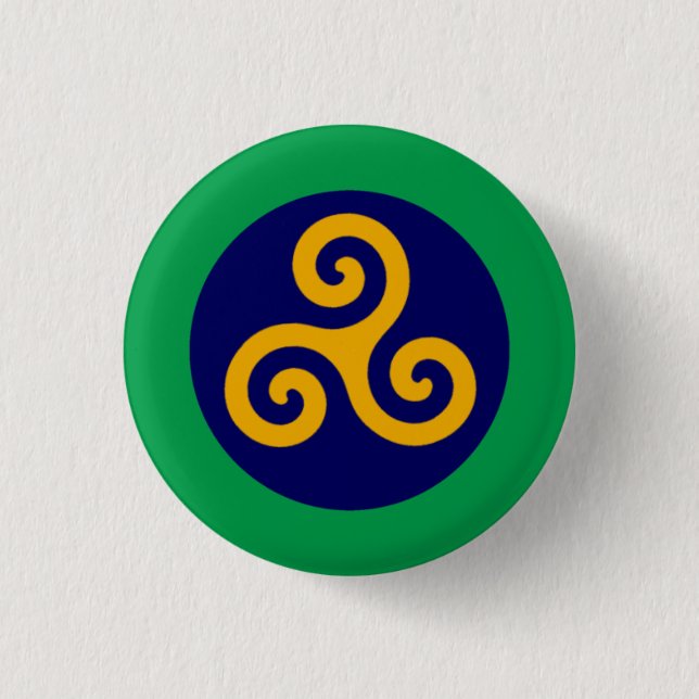 Irish Guld Triskele Badge Knapp (Framsida)