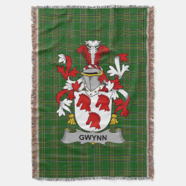 Irish Gwynn Jackar om Arm Family Crest Ireland Filt