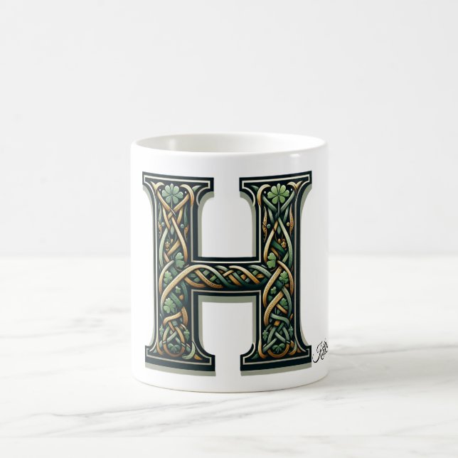 Irish H Monogram Coffee Mug Kaffemugg (Center)