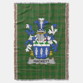 Irish Hackett Jackar om Arm Family Crest Ireland Filt