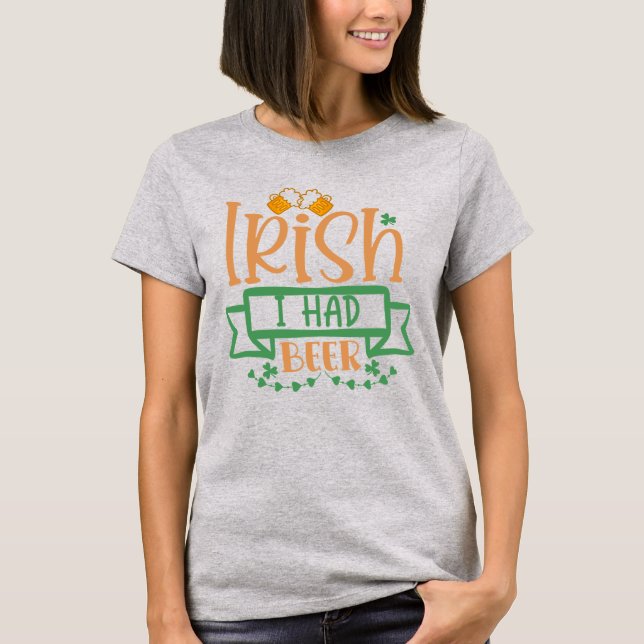 Irish hade en Beer St Patrick T-Shirt (Framsida)