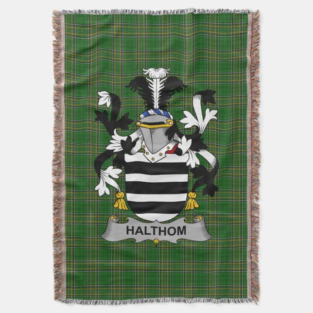 Irish Halthom Jackar av Arm Family Crest Ireland Filt (Framsidan Vertikal)